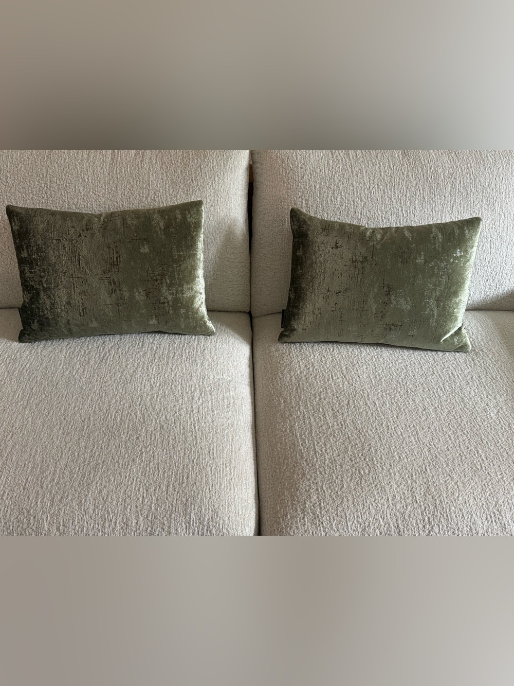 Olive Green Decorative Velvet Throw Pillows- with inserts-Home Accents